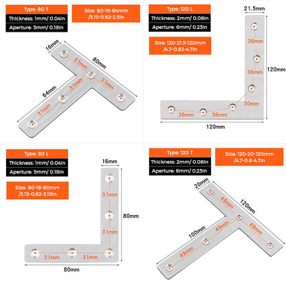 Pousbo® Fixing bracket for corner plate connection
