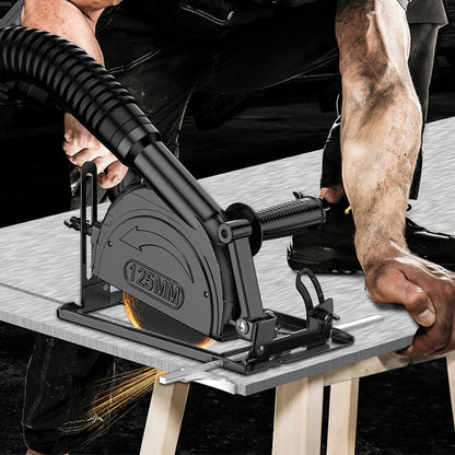 Conversion bracket for converting an angle grinder into a cutting machine