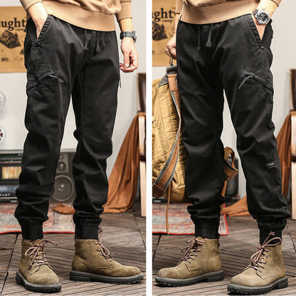 Retro Multi-Pocket Casual Pants