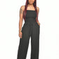 🔥2023 Hot Sale🔥Off Shoulder Solid Color Smocked Jumpsuit
