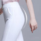 High waist ice silk thin flare pant