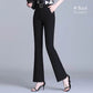High waist ice silk thin flare pant