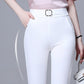 High waist ice silk thin flare pant