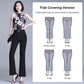 High waist ice silk thin flare pant