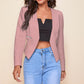 Women's Casual Work Zipper Pocket Blazer