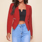 Women's Casual Work Zipper Pocket Blazer