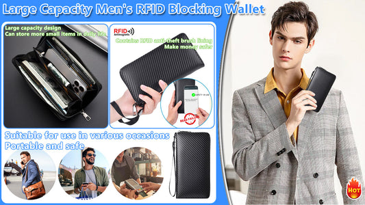 Large Capacity Men's RAID Blocking Wallet