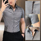 Men's ice-silk high elasticity short sleeve shirts