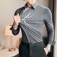 Men's ice-silk high elasticity short sleeve shirts