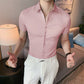 Men's ice-silk high elasticity short sleeve shirts