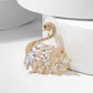 High-end crystal swan brooch