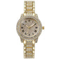 Fashion lady steel wrist watch full of diamonds and full stars
