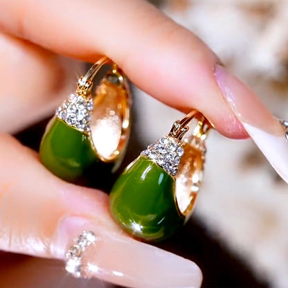 Diamond-encrusted elegant earrings