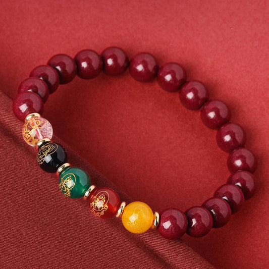 Best Gift * God of Wealth Vermilion Beaded Bracelet