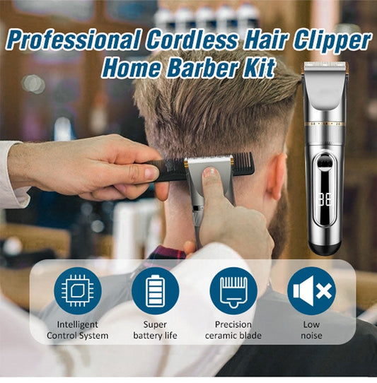 Professional Cordless Hair Glipper Home Barber Kit