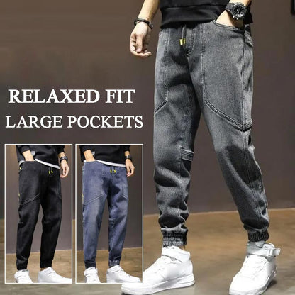 Men's Casual Hiking Jeans With Large Pockets