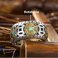 [ideal gift] Men's Vintage Turquoise Ring with Spinning Coin
