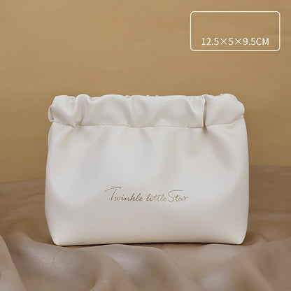 [Creative Gift] Spring Sheet Pleated Storage Bag - Open Just With a Pinch