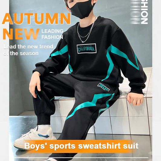 [Best Gift For Him] Boys' Sports Sweatshirt Two-Piece Set