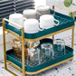 Double layer drain tray storage rack