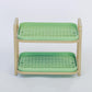 Double layer drain tray storage rack