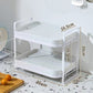 Double layer drain tray storage rack