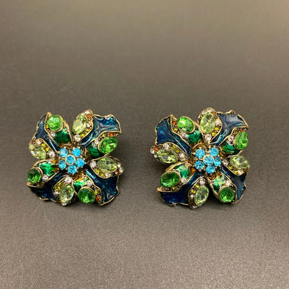 Vintage Style Crystal Beaded Stud earrings