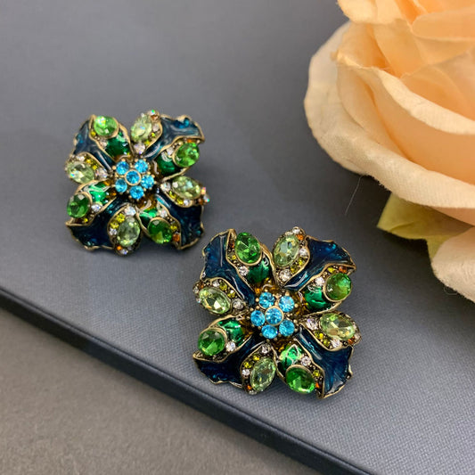 Vintage Style Crystal Beaded Stud earrings