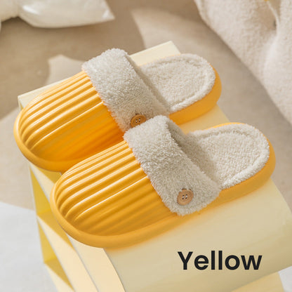 [Thoughtful Gift] Removable Plush Padded Cotton Slippers