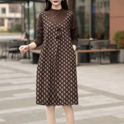 [Gift For Her] Women's Elegant Fake 2-Piece Dress