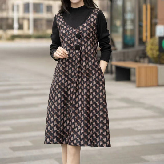 [Gift For Her] Women's Elegant Fake 2-Piece Dress