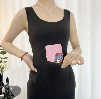 Nice gift* Non-marking warmth vest with double pockets