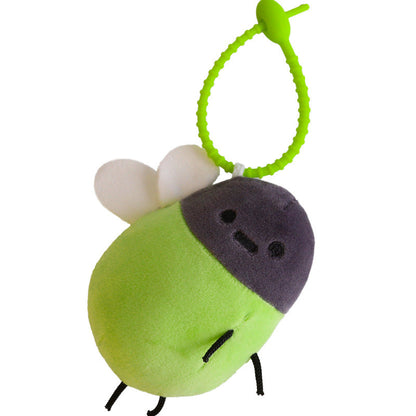 Interactive firefly plush keychain