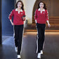 Best Gift for Her - Women's Fashion Casual Lapel Sports Sweatshirt Set