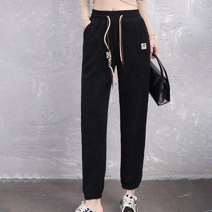 Thickened Warm Drawstring Sweatpants