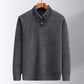 [warm gift] Men's Fluff-lined Sweater with Shirt Collar