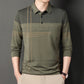 Men's Long Sleeve Striped Lapel Shirt