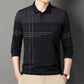 Men's Long Sleeve Striped Lapel Shirt