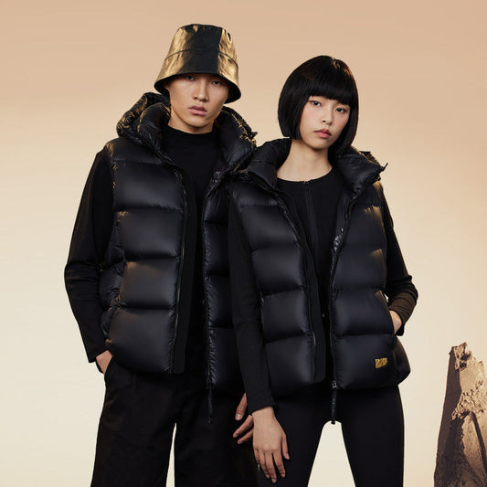 Warm Gift - Universal Cool Black Warm Sleeveless Hooded Vest