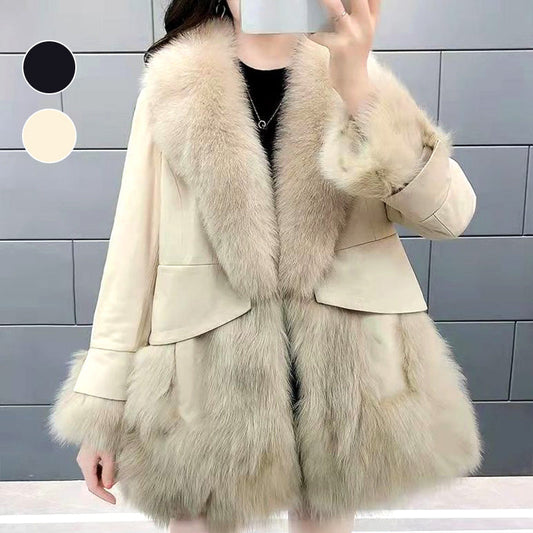 Gift Choice -Women's Mid-Length Faux Fur Coat