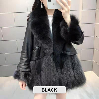 Gift Choice -Women's Mid-Length Faux Fur Coat