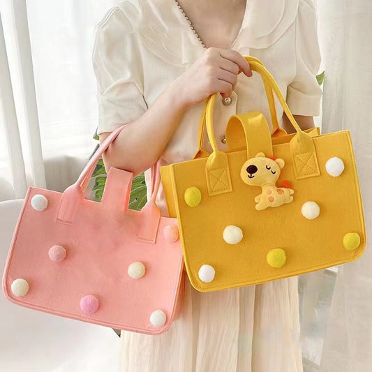 Gift Choice -Cute Cartoon Felt Tote Bag