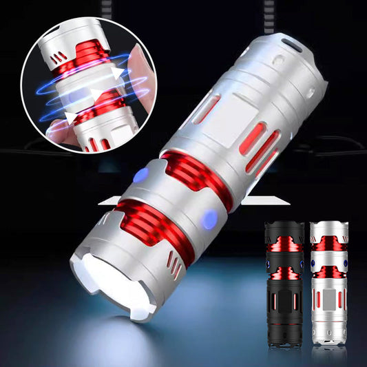 Funny Gift - Multi-Functional Spiral Decompression Mini Bright Flashlight