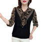 [Best Gift For Her] Women's Fashion Patchwork Printed Warm Shirt
