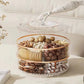 Exquisite Gift - Luxury High Transparency Diamond Texture Compartment Snacks & Fruit Tray