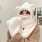 Best Gift for Her - New Cute Bear Winter Windproof One-Piece Ear Protection Hat