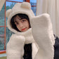 Best Gift for Her - New Cute Bear Winter Windproof One-Piece Ear Protection Hat