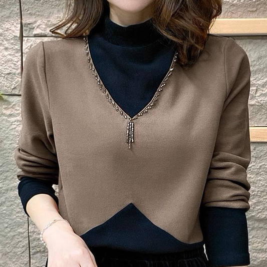 [Best Gift For Her] Women's Warm Half-High Neck Bottom Shirt