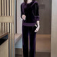 Women's Loose Fit 2-piece Set: Crew Neck Pullover Shirt & Pants