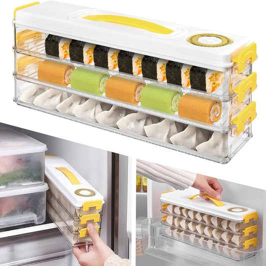 Dumpling Crisper Storage Box With Date Record - Great Gift